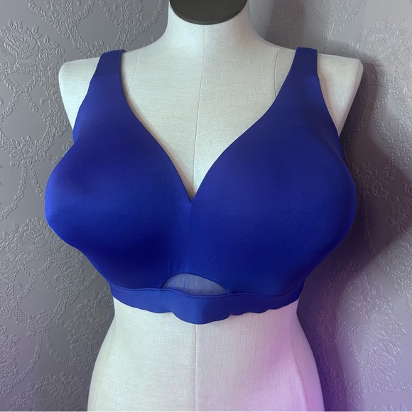 Seamless Blue Women's Bra Cacique lightly lined no wire 42DDD - Picture 1 of 6